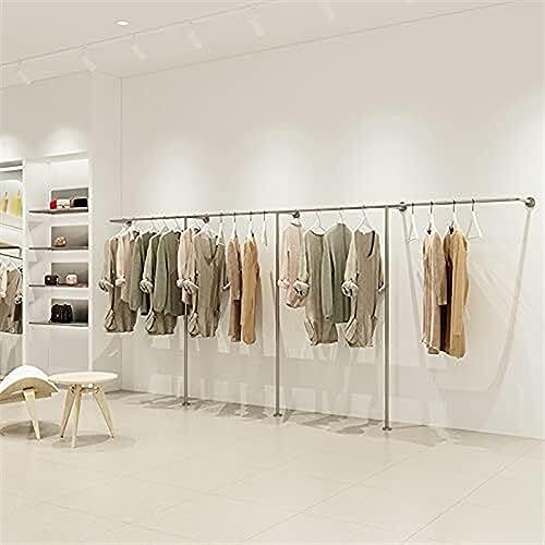 Porte-vêtements industriel mural support cintre acier inoxydable 250cm - 5