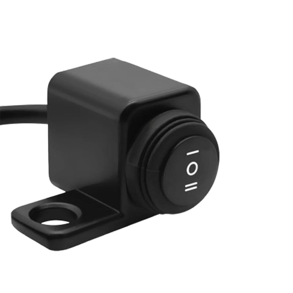 Miwings Waterproof Multi-Function 3-Mode Way Mirror Switch Button for Headlight, Fog Light, ON-OFF-ON Control, CNC Aluminum, 12V DC, Universal Fit for Motorcycles, Bikes, Scooters (Pack of 1, Black)-image-40