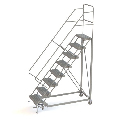 Tri-Arc UKDEC108242 U-Design Configurable 8-Step Forward Descent Incline Rolling Ladder with 24