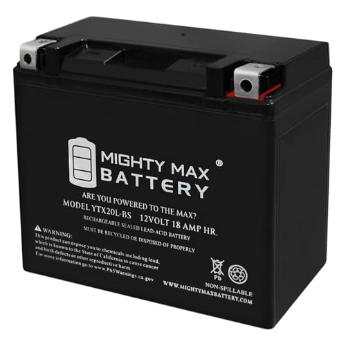 Accesorios para Autos, Toy Batería deportiva YTX20L-BS de 12 V, 18 AH 270 CCA Power – Mighty Max Battery Brand Product
