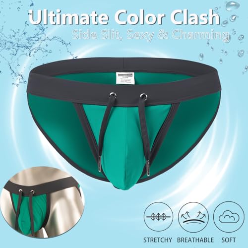 Mens Bikini Swimwear Man Sexy Drawstring Swimsuit Low Rise Swim Brief for Men Fashion2