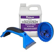 ROMAN Wallpaper Removal Kit - Concentrate 32 oz, Perforating Scoring Tool, and Angled Scraper for Home Improvement - Yields 5 Gallons of Remover 1500 sq. ft Coverage