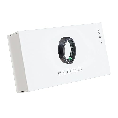 Gabit Smart Ring Sizing Kit | Size First Before You Buy | Includes 8 Sample Ring Sizes for Men, Women | Track Sleep, Fitness, Nutrition, Stress | Auto Workout Detection, AI Health Coach