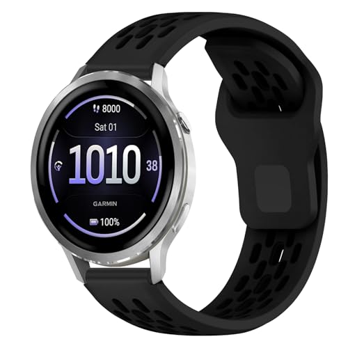 [KiimLaa] 18mm �V���R���o���h Garmin Venu 4 41mm / Venu 3S / 2S / Forerunner 265S / 255S �Ή� ���v�x���g �X�}�[�g�E�H�b�` �����o���h �������߉\ �N�C�b�N�����[�X�i�H��s�v�j 
