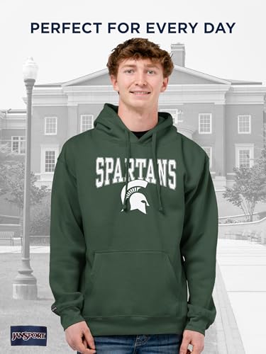 Image of JanSport NCAA Officially Licensed Rival Hoodie, Long Sleeve Unisex Sweatshirt, Cotton-Polyester Blend, Double-Layered Hood