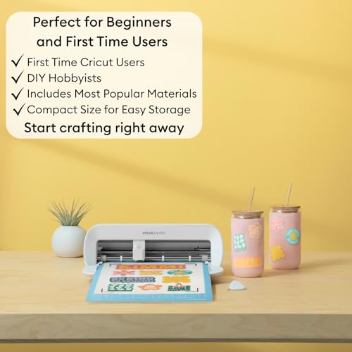 Image of Cricut Joy Xtra Cutting Machine Ultimate Sticker Making Bundle - Includes Printable Sticker Paper, Smart Vinyl Sampler, Transfer Tape, Tools & Project Design Guides, Portable DIY Die-Cutting Machine