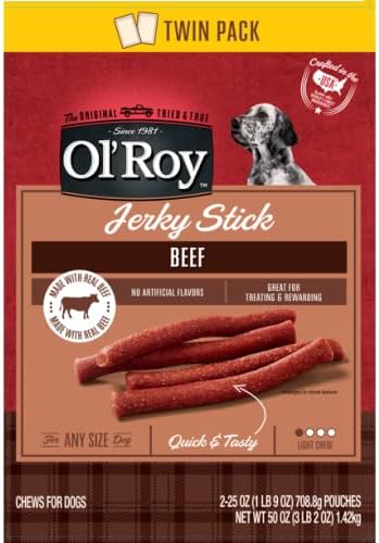 Ol' Roy Beef Jerky Sticks 25 OZ Bags (Pack of Two)
