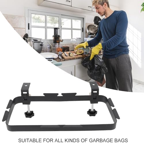 Miniatura 5 de TOPINCN Portable Trash Bag Holder Rack withClamp Enhanced Stability Metal Gabage Plastic Bag Holder for Cabinets Kitchen Outdoors