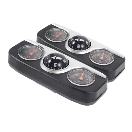 Boussole de voiture 3-en-1 avec thermomètre et hygromètre réglables pour tableau de bord ORFOFE