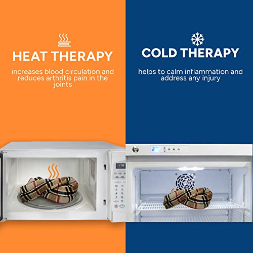 Sunnybay Microwave Heating Pad, Microwavable Cold Or Heated Neck And Shoulder Wrap, Moist And Weighted Hands-Free Beanbag Pack With Wide Neck Coverage, Fsa Hsa Approved, 26 Inches Long-Length, London #TOP3