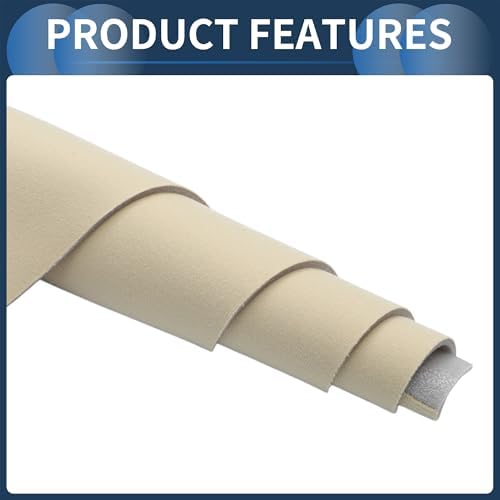 INFINAUTO Headliner Fabric 54" l x 60" W for Car Truck RV SUV Automotive Interior Trim DIY Roof Repair Replacement Foam Backing Breathable Mesh Fabric Beige — view 4