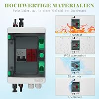 SROCHN Überspannungsschutz PV DC 1000V Blitzschutz Leistungsschalter IP65 Wasserdicht 1 String 4 Modul Solar PV Anschlusskasten – Ansicht 3