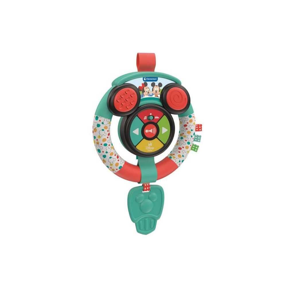 Clementoni Baby Disney Soft Steering Wheel for Children from 6 Months with Sounds and Lights, Imitation Educational Game for Early Childhood, Promotes Skill and Cognitive 17557
