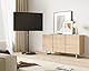 FITUEYES Design TV Ständer Rollbar für 32-65 Zoll Fernseher Mobiler TV Standfuss höhenverstellbar Modern minimalistisch Fernsehständer für Wohnung Büro Heim