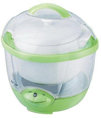 Welbon TSC-300 Electric Stewpot with Transparent Body & Single 0.7L Ceramic Pots, White