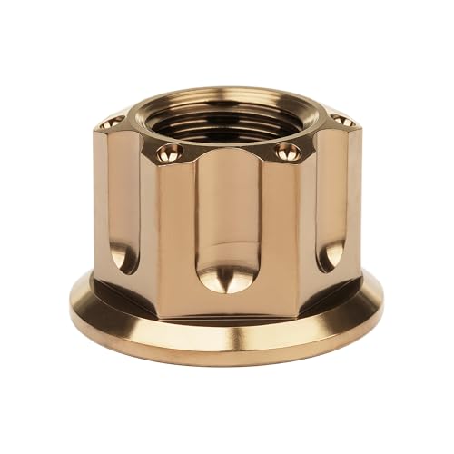 Image of Titanium M6 M8 M10 M12 M14 M16 Flange Bolt Nut Bicycle Motorcycle Rear Axle Car Modification Accessories Pack of 6 (M10 Pitch 1.5mm, Bronze)