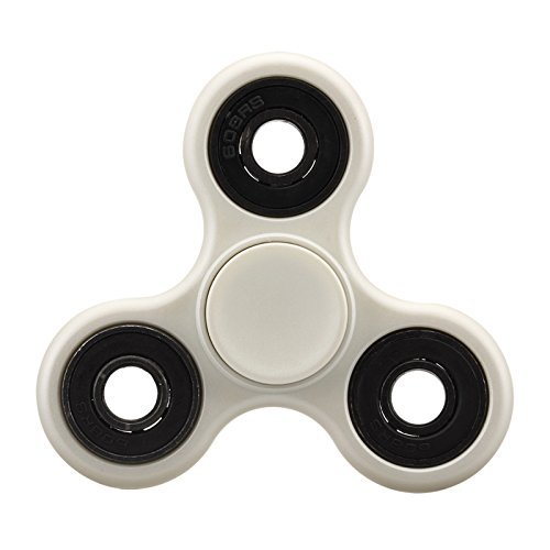 Hand Spinner Tri-Spinner Fidget Spinner Toy Stress Reducer - Perfect For Add, Adhd, Anxiety, and Autism Adult Children White