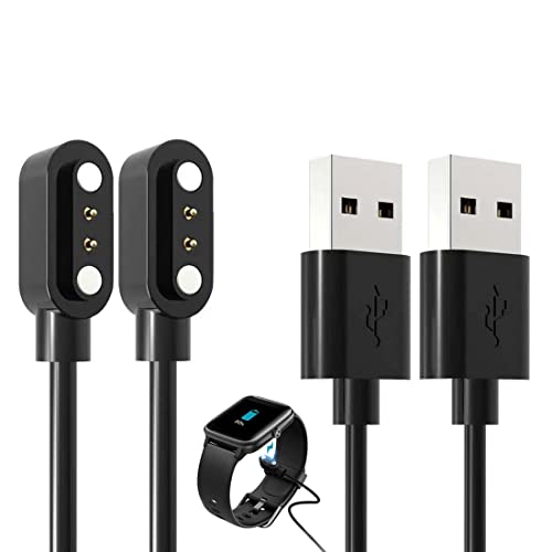3.3FT Smart Watch Charger Magnetic [2-Pack], USB Charging Cable for Letsfit Willful YAMAY VeryFitPro SW023 ID205L SW021 ID205U ID205S SW025 Uwatch 3S 3 2 2S