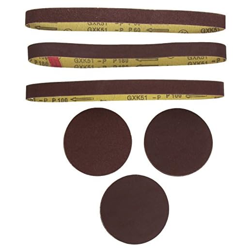 Scheppach Schleifpapier Schleifband Set | 12 tlg. Zubehör | für Bandschleifer -& Tellerschleifer BTS700 | je 3 x Schleifpapier Körnung 80/120 / 180 | je 1 x Schleifband Körnung 60/100 / 180