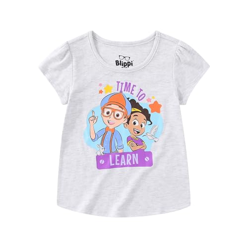 Blippi and Meekah Girls 3 Pack Short Sleeve T-Shirts for Toddlers and Little Kids4
