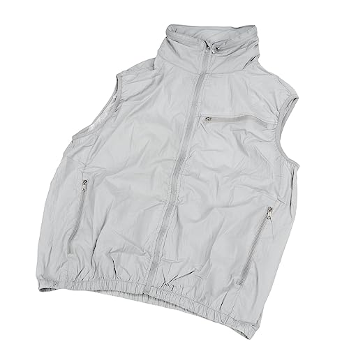 Chaleco con aire acondicionado y 2 ventiladores de poliéster para verano talla XL