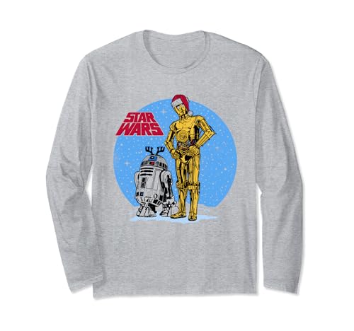 T-shirt manches longues Star Wars R2-D2 C-3PO pour Noël en famille