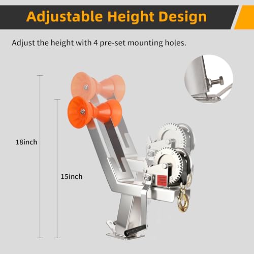 Fanthorn Boat Trailer Winch Stand with Trailer Roller, Boat Trailer Winch Post Stand with 1200lbs inch, Fits 3"X 4" Boat Trailer Tongue,Trailer Winch Stand for Fishing Boats, Motor & Speed Boats by Fanthorn - Image 4