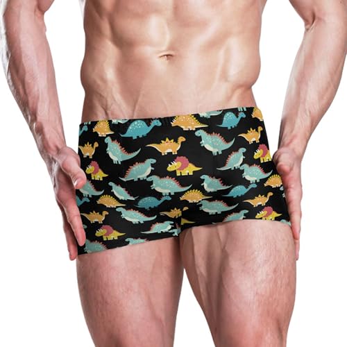 Dinosaur Dino Mens Swim Trunk Swimwear Bathing Suit Swim Brief Square Leg Board Short S B04052612