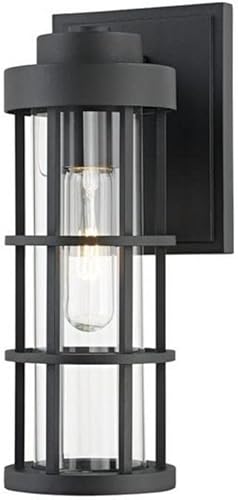 Miniatura 2 de Troy Lighting Mesa - Soporte de pared para exteriores con 1 luz en estilo industrial, 11.5 pulgadas de alto y 4.75 pulgadas de ancho, acabado negro
