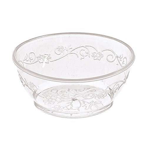 Hanna K. Signature Collection 40 Count D'Vine Plastic Bowl, 6-Ounce, Clear