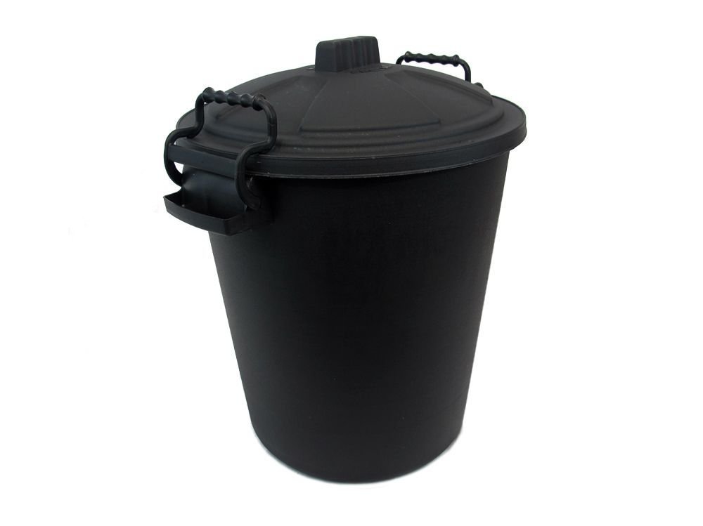 Ketoplastics Black Coloured 50L Litre Heavy Duty Waste Bin/Rubbish Recycle (Black)