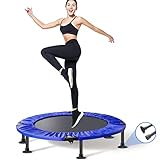 Cama Elastica Fitness, Mini Trampolin Fitness Plegable Profesional para Adultos con Ventosas Antideslizantes, Rebote de Fitness Silencioso para Ejercicio, Interior y Jardín, Máx. 150 kg