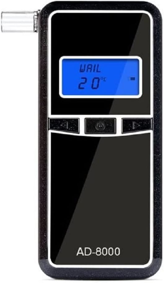 AD8000 Portable Digital Alcohol Breath Tester Professional Alcohol Tester Alcohol Analyzer LCD Display with 20 Memory