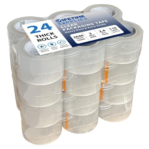 24 Rolls | 2.4 mil Clear | 110 Yards | 3&#34; Premium...