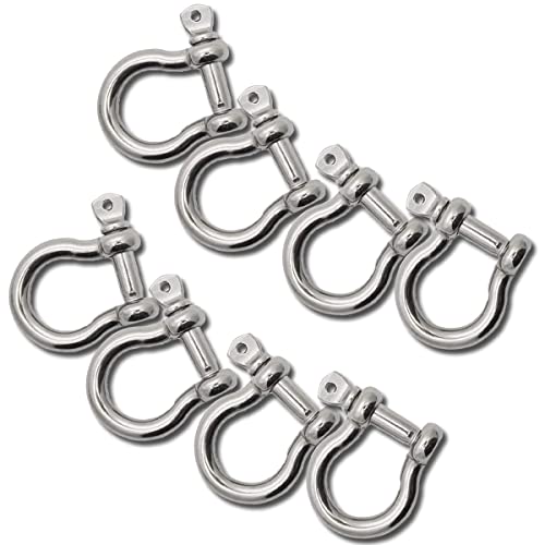 SMTUNG Manilha de carga em forma de arco de aço inoxidável 304 para acampamento, caminhada e outros