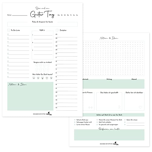 CreativeRobin To Do Planner I A5 I Mint Green I