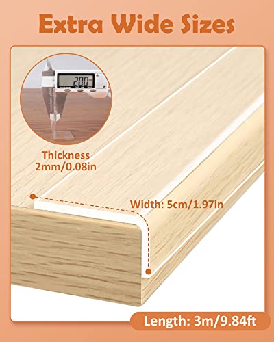 Baby Proofing,Edge Protector Strip, Clear Corner Protectors for Kids, Soft Baby Child Safety Corner Guards for Furniture Against Sharp Corners for Tables, Drawers, Sink, Wall 2in x 9.84ft - Thumbnail 5