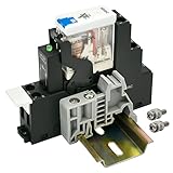 ZJWZJH Power Relay UL Certification with Test Button Miniature 24V 8A 8 Pins DPDT 2NO 2NC with Led Indicator Light and Socket Base (8 Pin- 8A, DC 24V)