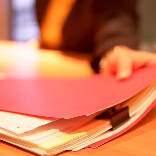 1Intheoffice Red File Folders Letter Size 1/3 Cut, Red Folders,100/Pack #TOP3