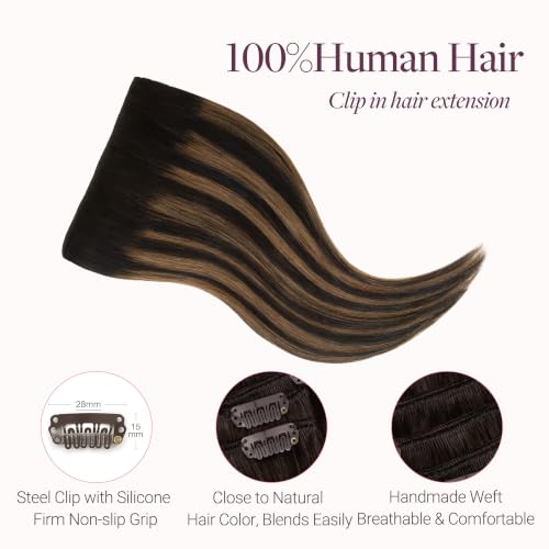 Image of GOO GOO Clip in Hair Extensions Real Human Hair Back Fill Extension 2Pcs