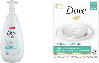 Instant Foaming Body Wash for Softer and Smoother Skin Sensitive Skin Effectively Washes Away & Beauty Bar More Moisturizing Than Bar Soap for Softer Skin, Fragrance Free