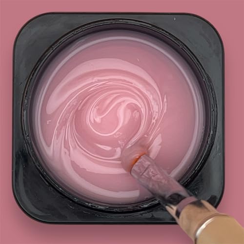 Gel de construction milky rose pour ongles de taille moyenne flacon de couleur rose