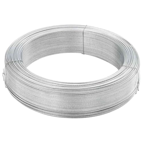 Fil de Fer Acier Galvanisé, Fil de Tension Galvanisé Plastifié pour Jardin 250 m 2,5 mm Acier