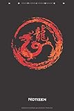  Drache chinesisches Tierkreiszeichen Notizbuch: Liniertes Notizbuch für Astrologie Fans und Menschens dieses Geburtsbildes