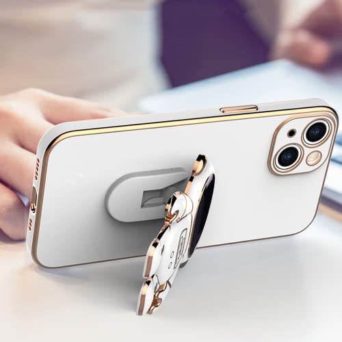 Pepmune Compatible With Iphone 13 Case Cute 3D Astronaut Stand Design Camera Protection Shockproof Soft Back Cover For Apple Iphone 13 Phone Case White #TOP3