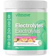 Vitasave Electrolyte Powder – Sugar-Free Hydration Drink Mix with Sodium, Potassium &amp; Magnesium –...