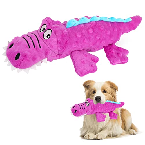 RIO Direct Squeaky Dog Toys, Sturdy Dog Plush Toys Chew Toys Dog Interactive Companion, Funny Training Toy with Crinkle Paper for Puppy Small Medium Dogs