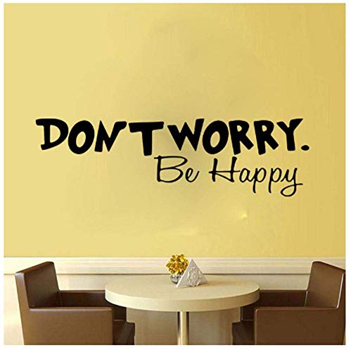 Cita En Inglés & Quot; Don'T Worry Be Happy & Quot; Etiqueta De La Pared Vinilo Decoración De La Pared Del Hogar Calcomanía Sala De Estar Habitación Para Niños 57Cmx16Cm Cover