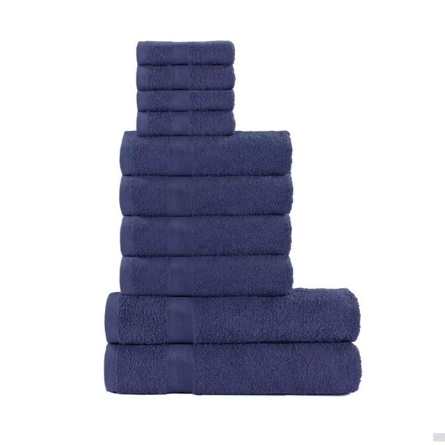 Serviettes pour le visage en coton bleu moulin pour votre routine beauté