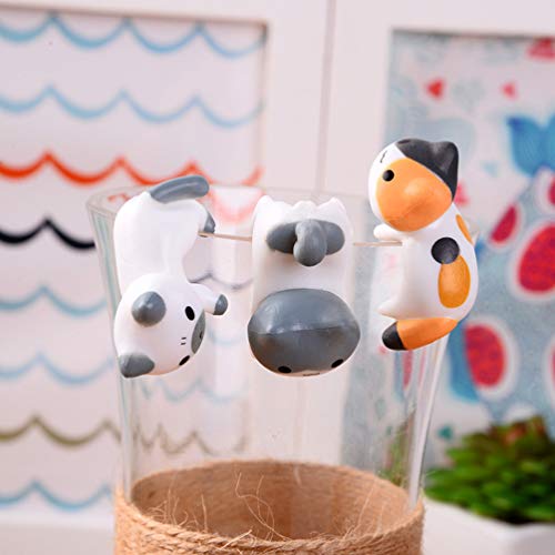 Besportble 6Pcs Mini Cats Miniature Micro Cute Garden Miniatures Craft Fairy Decor For Garden Home Micro Landscape Diy Succulent Bonsai #TOP6